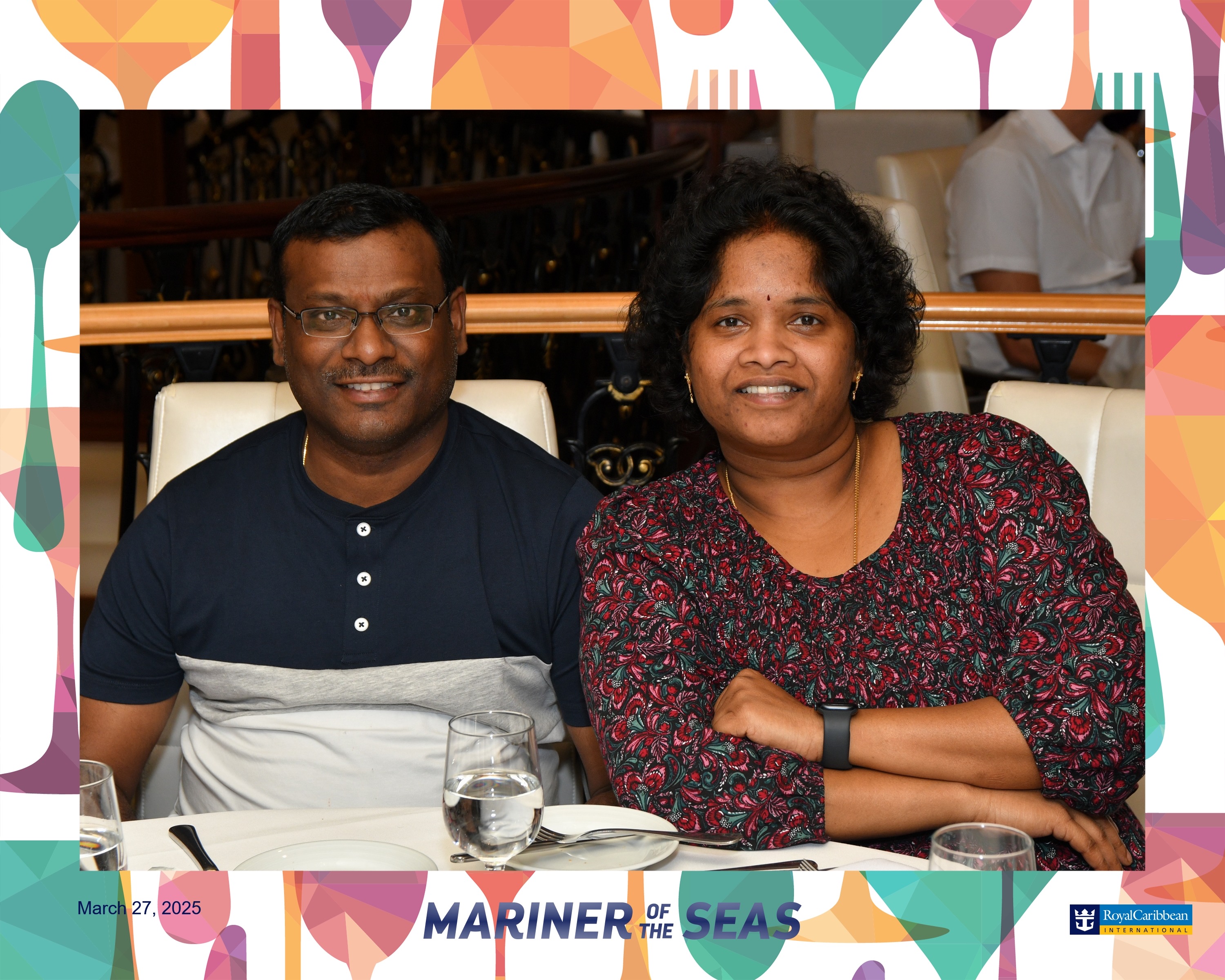 Dinner together on cruise